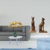 Modern Feng Shui Sculpture with Egyptian Cat Figurines Unique Animal Artwork for Desk Office