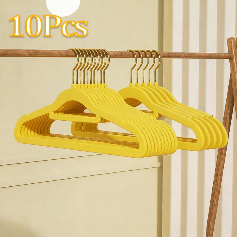 10Pcs Coat Hangers, Non-Slip Felt Suit