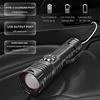 USB Rechargeable LED XHP99 8000 Lumens Tactical Flashlight with 4 Modes of Stepless Powerful Handheld Torch Light for and Emergency Situations