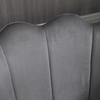 Set of 2 Velvet Bar Stools with Footrest and Steel Base, 59x52x90cm, Grey
