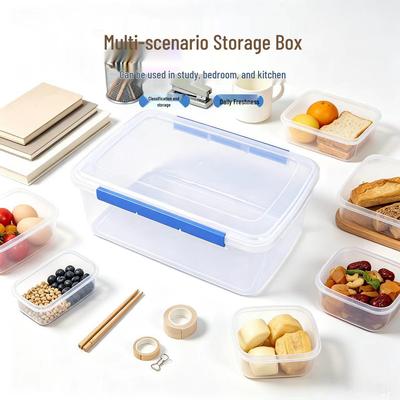 Transparente rechteckige mikrowellengeeignete Kunststoff-Aufbewahrungsbox für frisches Obst und Gemüse