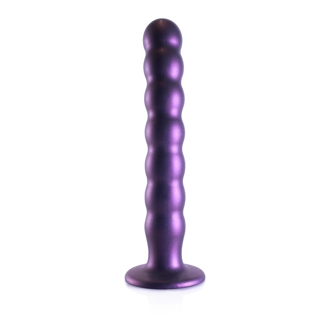 Ouch! - Silicone G-Spot Dildo with Beads - 20.5 cm