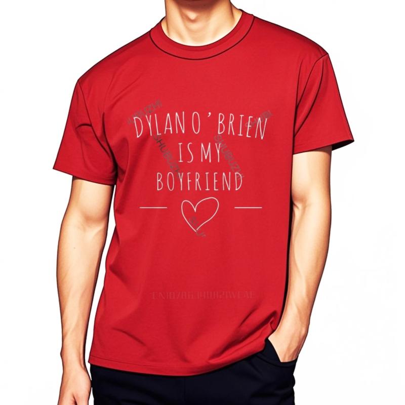 Tshirt Men Cotton Tops Dylan OBrien Is My Boyfriend Stiles Stilinski Black Men TShirt Euro Size Fashion Soft New Teeshirt S