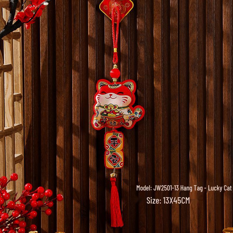 2026 Jahr des Pferdes Fu Plakette Festliche Anhänger für den Innenbereich zur Dekoration von Eingangsbereich und Wohnzimmer