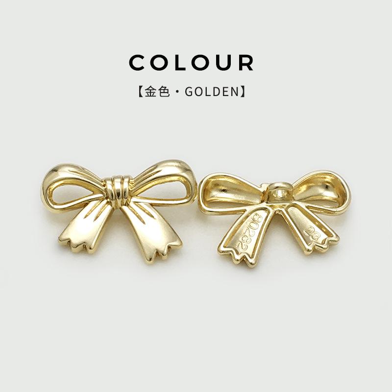 

10pcs Golden Bow Shaped Metal Buttons,Sewing Accessories for Clothing Buttons, Suitable for Knitting Sweaters, Dresses, Shirts 20mm золотий