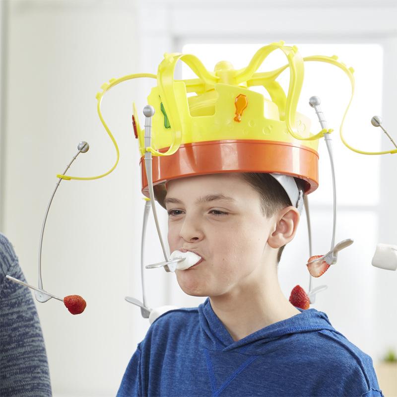 Chow Crown Cappello Cibo Divertente Scherzo Festa Bolla Granchio Accessorio Festa Gioco Giocattolo Giochi Interazione Genitore-Figlio per Festa Bambino Regalo di Compleanno