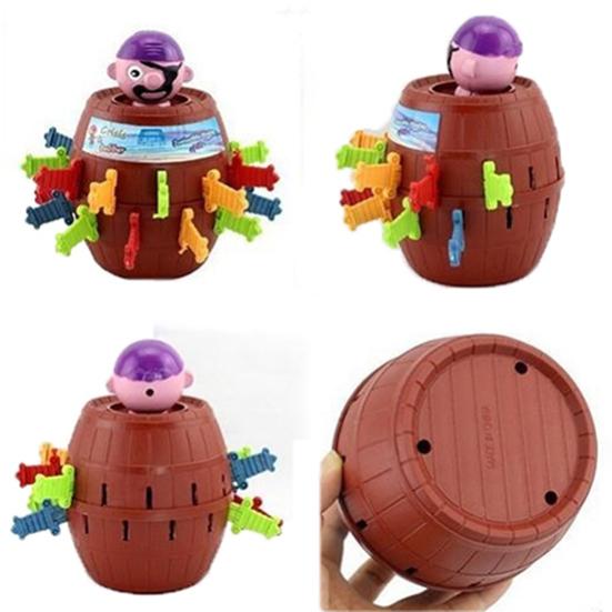 Kids Children Funny Gift Lucky Stab Toy Gadget Pirate Barrel Game Toy