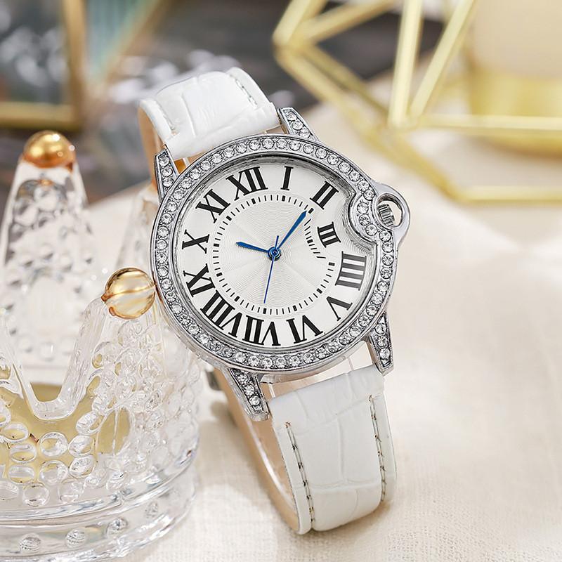 Fashion Lady Quartz Watch With Leather Strap For Casual Wear
