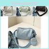 Trendy Canvas Shoulder Bag Stylish Medium Size Crossbody Square Purse For Daily Use