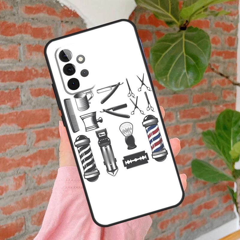 Barber Shop Hair Stylist Salon Phone Case For Samsung Galaxy A54 A34 A14 A55 A35 A25 A15 A52 A32 A12 A51 A71 A13 A33 A53