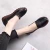 Doudou shoes soft leather Oxford sole flats spring and autumn non-slip soft sole medium and old single shoes casual and comfortable
