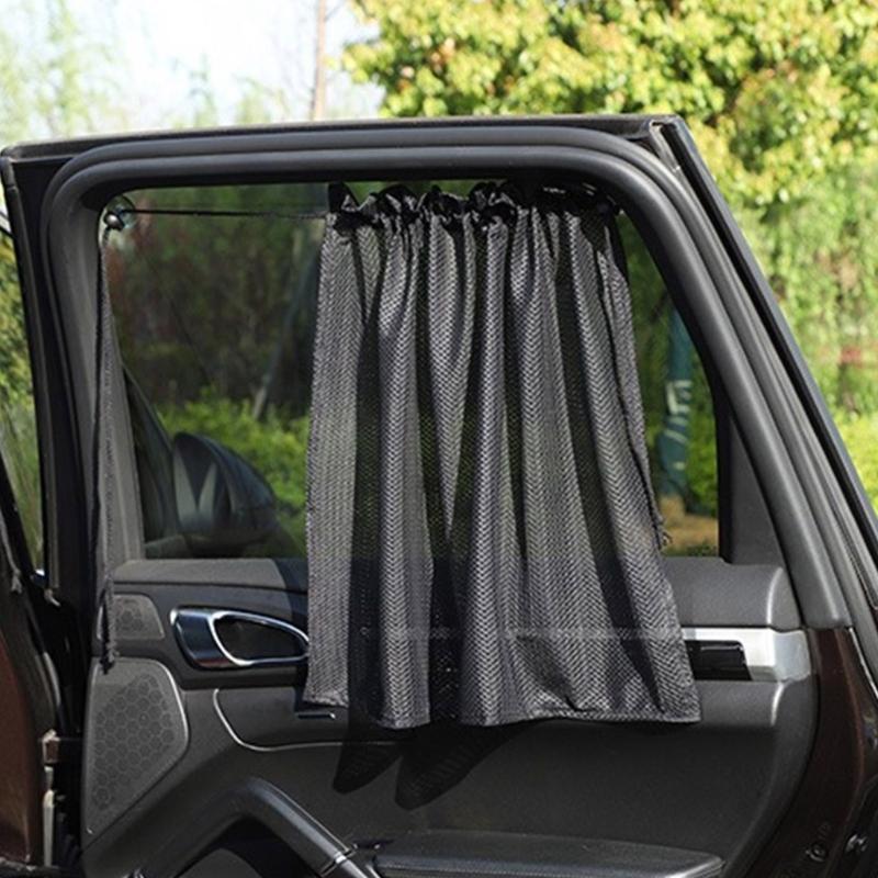 Heat Resistant Breathable Auto Sunshades Curtains Shield From Sunlight for Window Keep Vehicle Interior Cool and Private