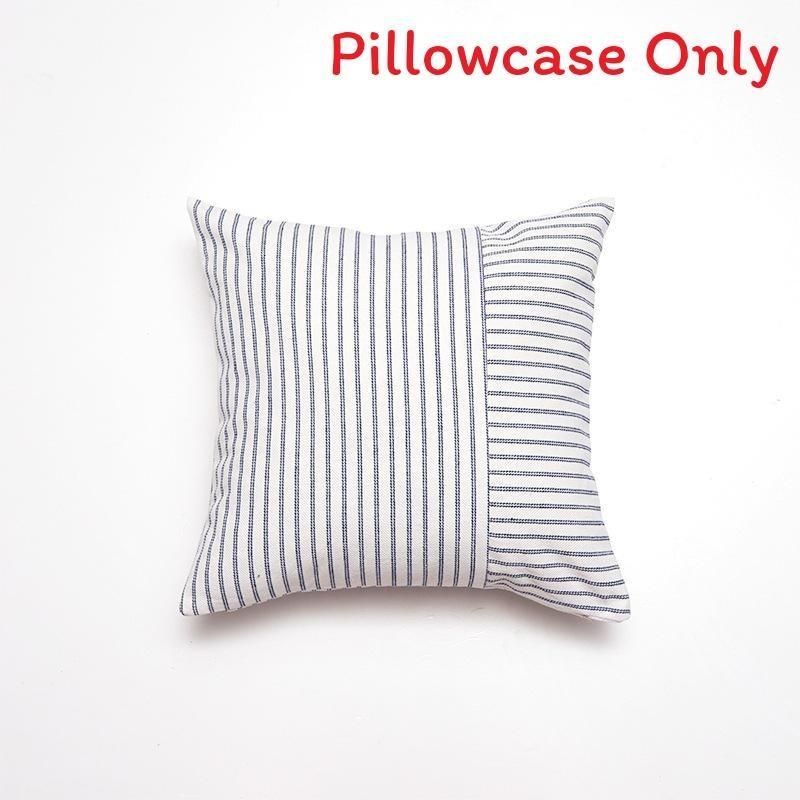 

Stylish Only Pillowcase Black Striped Pillow Cover Simple Modern Design Polyester Cotton Cushion 45x45 тёмно-синий