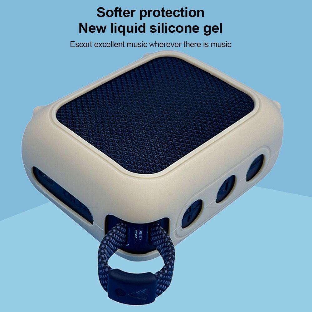 Shockproof Silicone Case Portable Waterproof Silicone Cover with Carabiner Dirt-proof for JBL GO 5 Bluetooth Speaker