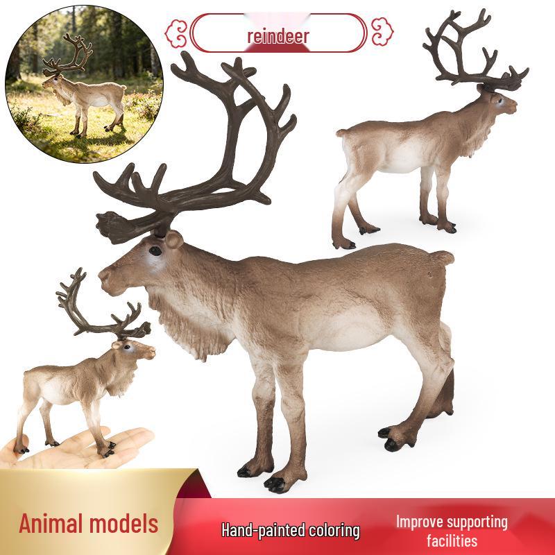 Realistic Wild Animal Elk & Reindeer Cognitive Toy for Kids