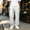 Men's Cotton Linen Casual Pants with Pockets Color Breathable Trousers for Summer