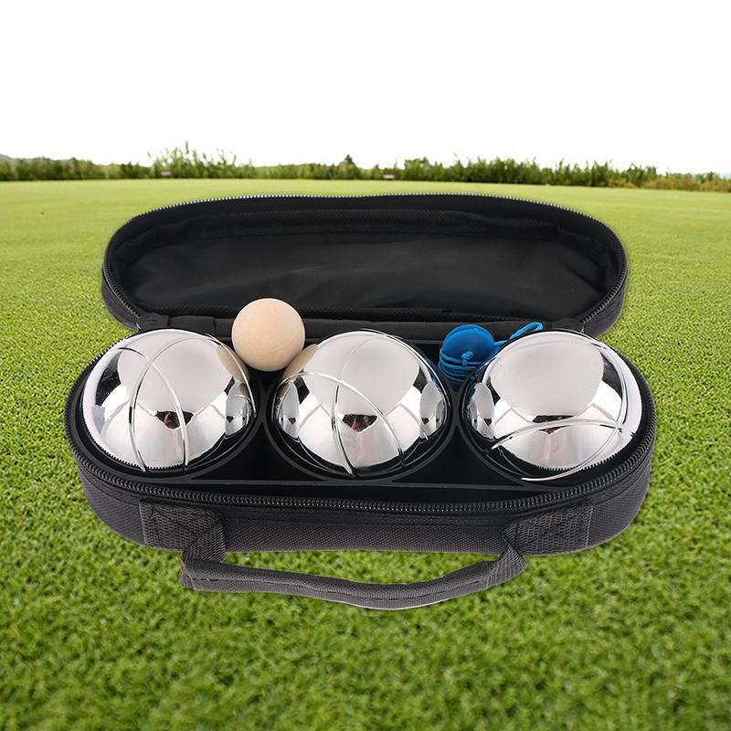 3Pcs/Set Bocce Ball Game Set Iron Engraved Reflective Petanque Set Unique Elegant Petanque Balls Games For Outdoor Activity