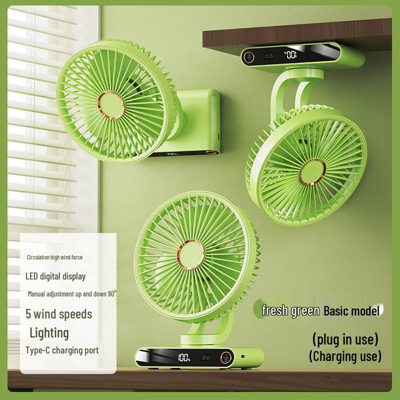 New 2026 Multi-Function Fan: Wall-Mount, Desktop, Outdoor, Night Light for Home & Office F6 Desktop Fan