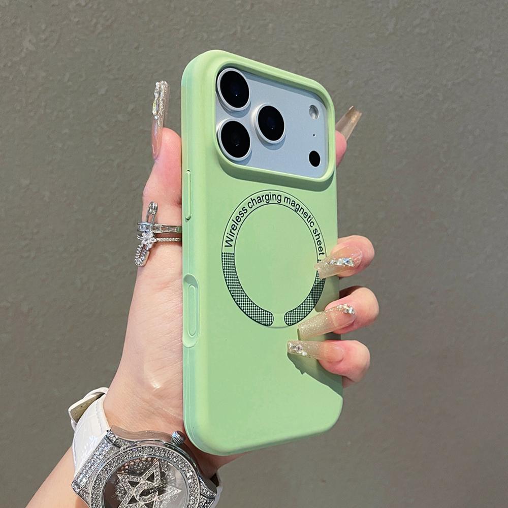Matte Liquid Silicone Magnetic For Magsafe Phone Case For iPhone 17 Air 16 15 14 13 12 11 Pro Max Solid Color Protection Cover