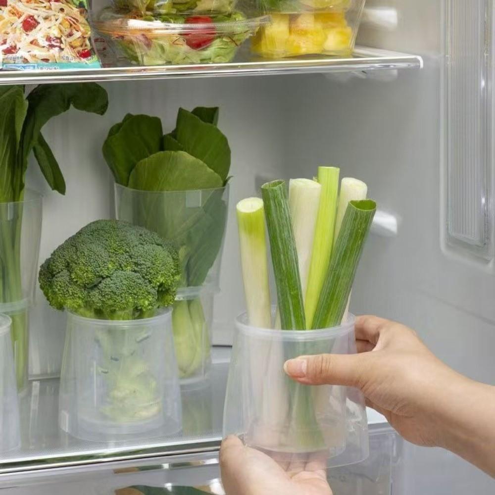 Stackable Freshness Storage Boxes Up-right Plastic Vegetable Storage Container Collapsible Fruit Storage Container Food Storage