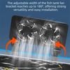 1/2/3/4/5/6 Heads Aquarium Cooling Fans Wall Mounted 180° Rotation Fish Tank Cooler Adjustable Powerful Aquarium Wall Fan