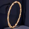 Stainless Steel Bamboo Joint Bracelet - European & American Design with Buckle, Titanium Steel Women's Jewelry.
