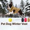 Durable Waterproof Winter Dog Coat Warm Fleece Dog Cotton Jacket with D Shape Ring Thickened Puppy Costume Outdoor