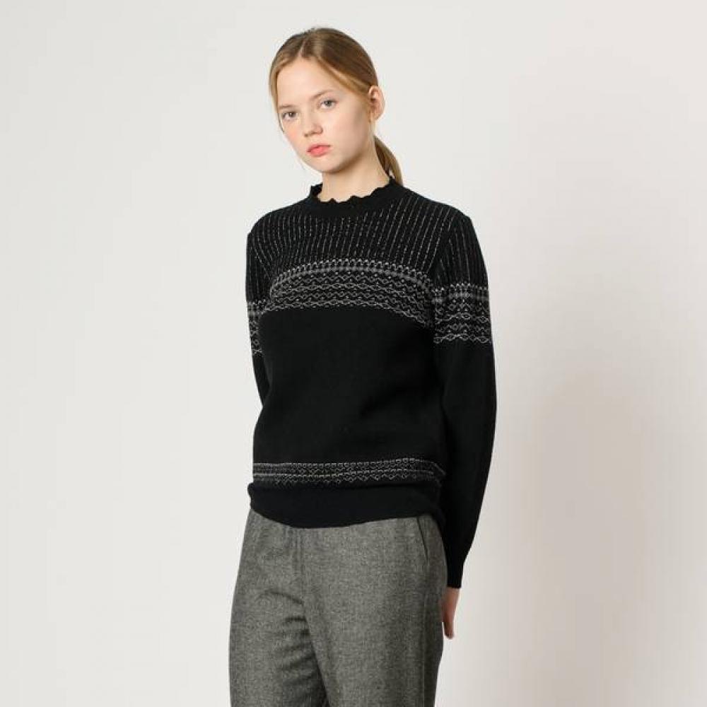 Bcbg Glitter Wave Neck Knit Top B4wak421 black (99)/66