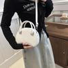 Korean Version of Hand-held Bowling Bag for Women New Fashion Small Square Bag Candy Color Fashionable One-shoulder Crossbody Bag Trendy