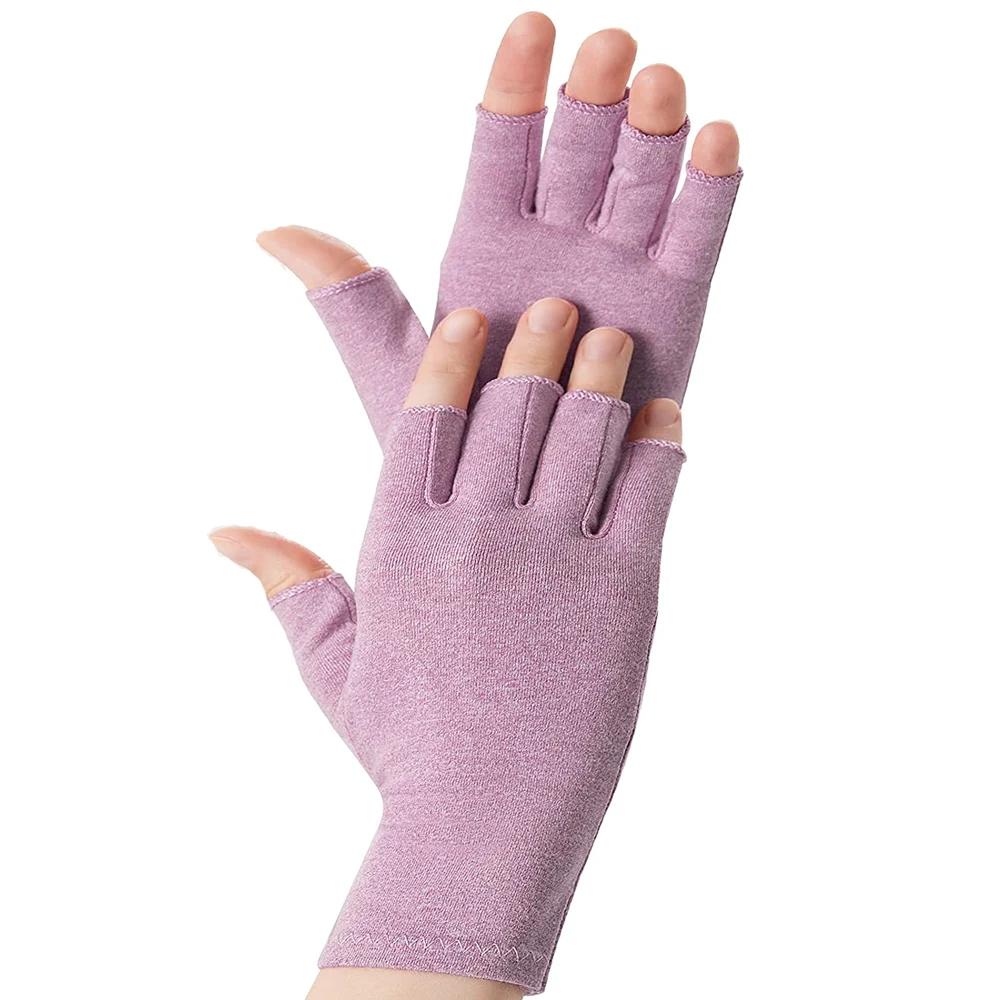 1 Pair Arthritis Compression Gloves Relieve Pain Fingerless Gloves For Women Men Typing Gloves Bulk
