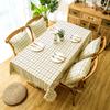 Polyester Jacquard Imitation Cotton And Linen Waterproof Lattice Fringed Lace Geometric Rectangular Dining Table Coffee Table Tablecloth Tablecloth