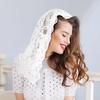 Bridal Veil Bride Elaborate Flower Lace Mantilla Short Bachelorette Party Bride Veil Party Head Scarf Head Covering