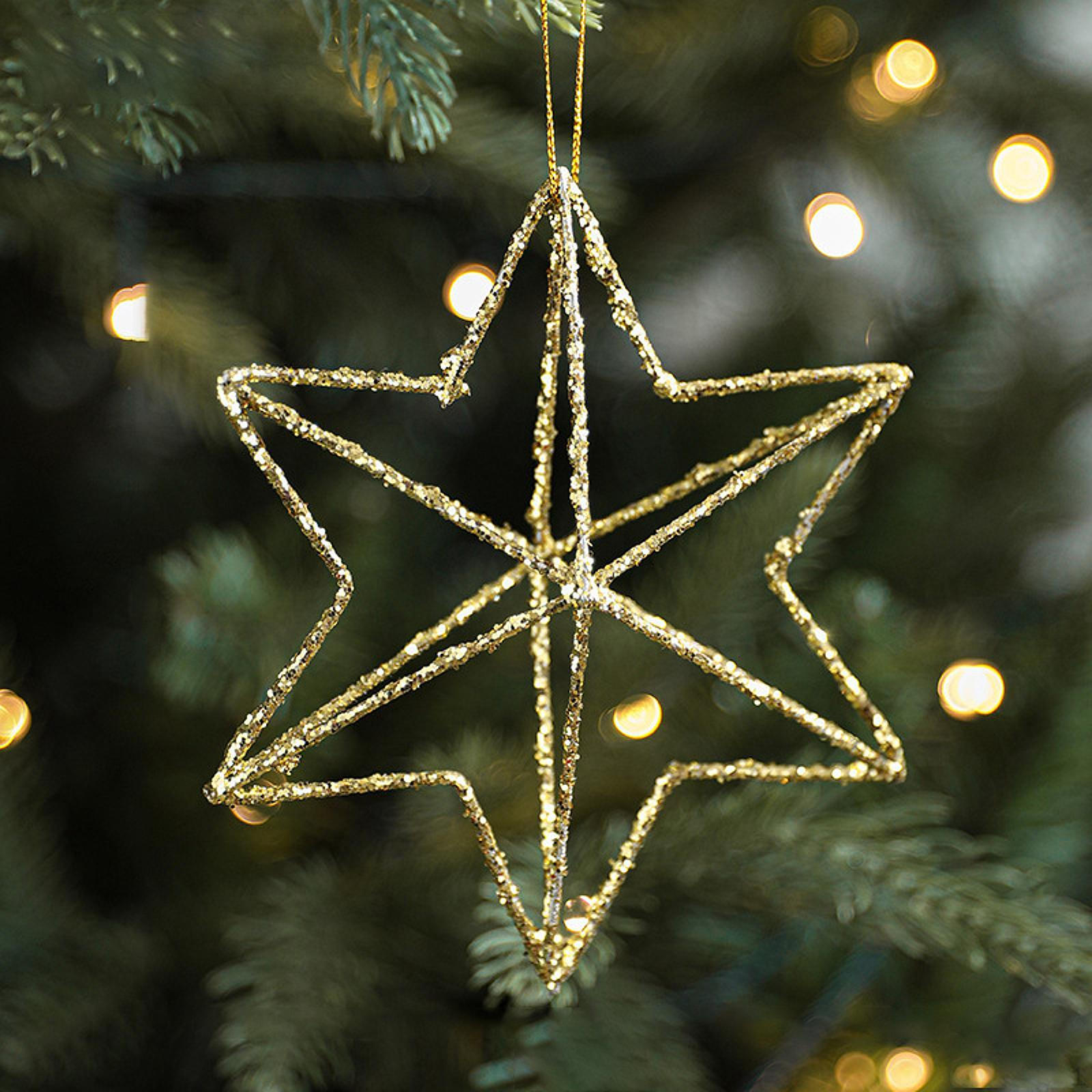 

Рождественский орнамент, подвеска-шарм, креативное украшение для рождественской елки, украшение для вечеринки в ресторане Six Pointed Star