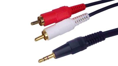 OFC Stereo Mini Plug To RCA Red and White Audio Cable MST-10 3.5mm (10m)