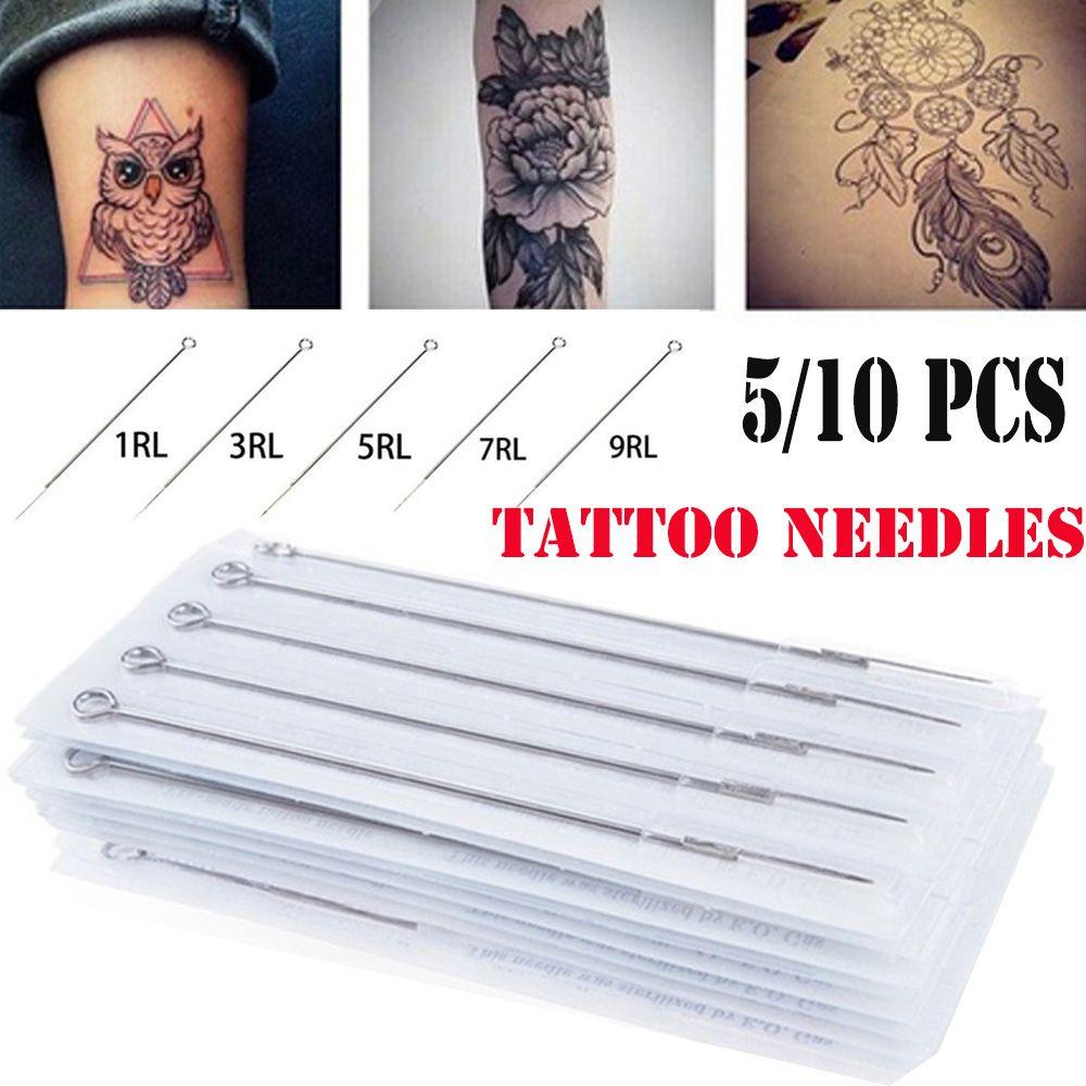5/10 Pcs Fashio Standard Length Beauty Needle 1/3/5/7/9/11 RL Sterile Needles Stainless Steel  Needles