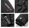 Herren Winter Slim Fit Kapuzenjacke - Mittellang, Dick und Modisch