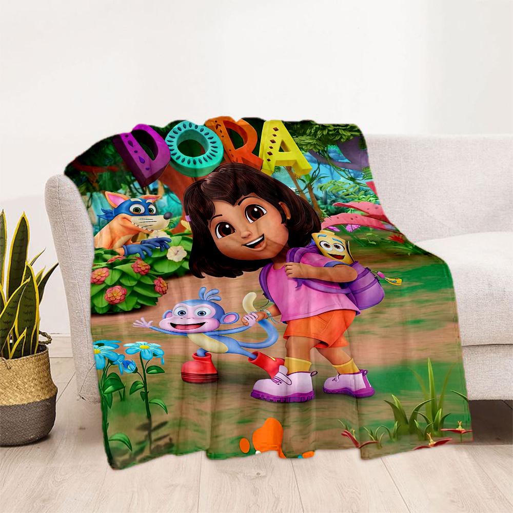 Dora Explorer Blanket Soft & Cozy Suitable for Picnics Couch Office Chair All-Season Use Digital Print Best Holiday Gift for Friends Family