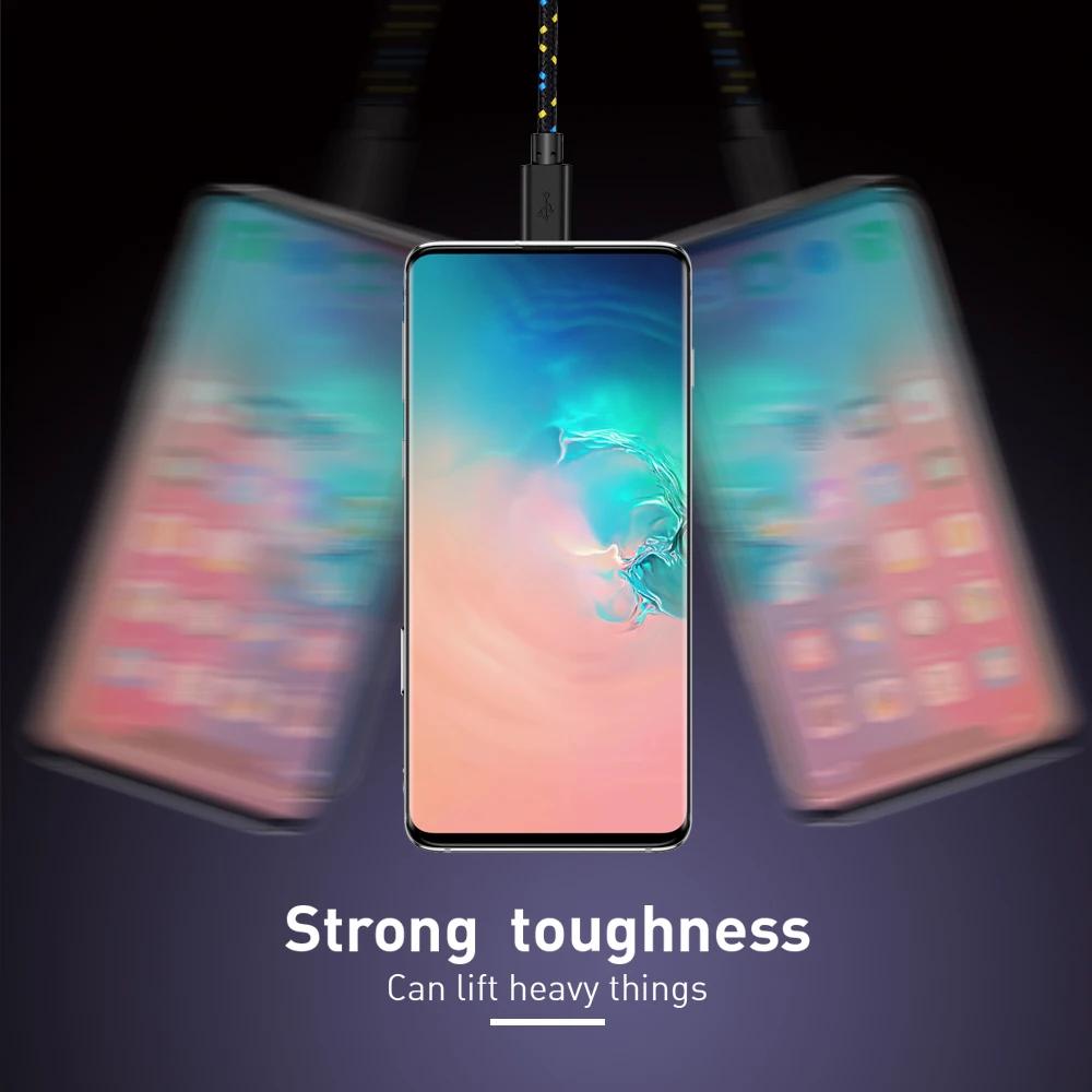 2.4A USB Type C Cable Fast Charging Nylon Braided Data Cable For Xiaomi 13 Huawei P60 Samsung S23 iPad USB C Phone Charger Wires