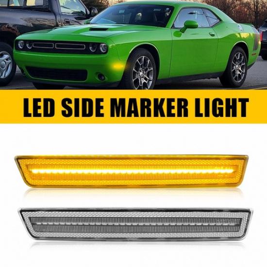 LED Marker Side Light For 2015- Challenger Dodge Dynamic Amber White Red Kit