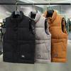 Vest for Women Cotton Winter Thickened Windproof Sleeveless Tops Vest Oversize Down Casual V-neck Vest