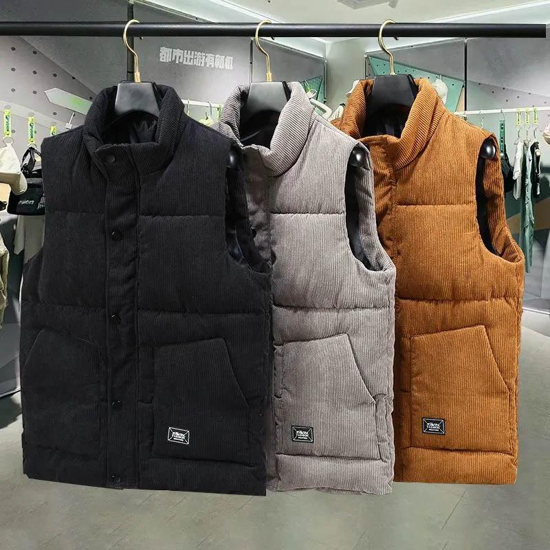 Vest for Women Cotton Winter Thickened Windproof Sleeveless Tops Vest Oversize Down Casual V-neck Vest