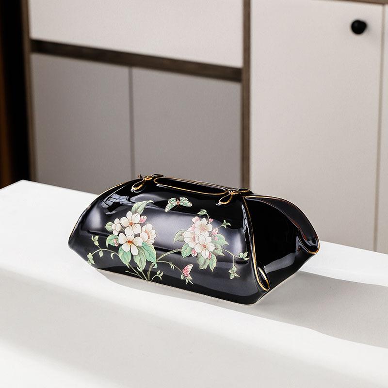 

Китайская керамическая коробка для салфеток, креативное украшение для обеденного стола, коробка для хранения салфеток, украшение для дома, держатель для салфеток для кухни, подарок