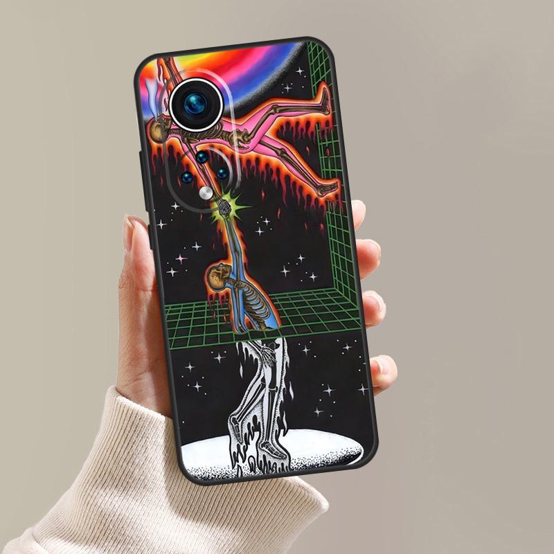 Spiritual Trippy Psychedelic Case For Honor Magic 5 6 7 8 Pro 200 400 Lite 50 70 90 Win RT X8c X8b X9a X9b X9c X9d Cover