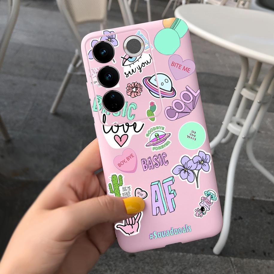 For Vivo V27 Pro Case Vivo V27e Back Cover Fashion Candy Color Painted Funda For Vivo V27 5G V 27e V27Pro V2237 V2230 Soft Shell
