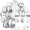 Set di 35 Palloncini Colorati con Paillettes da 12 Pollici per Decorazioni di Feste di Compleanno