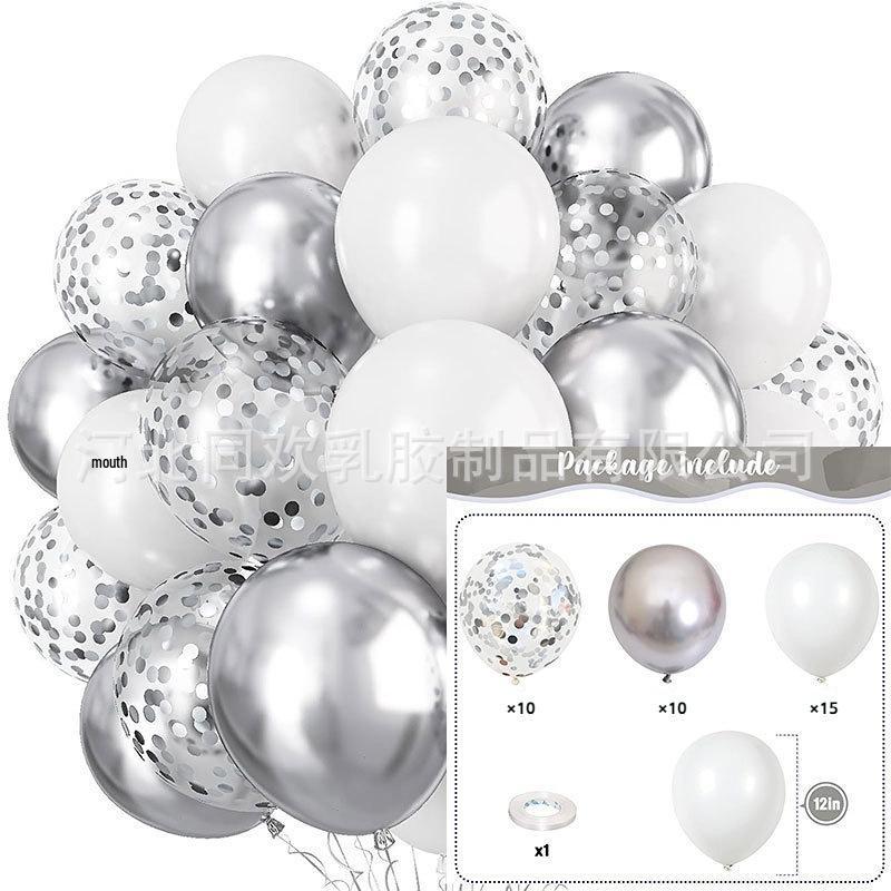 Набор из 35 шт. 12-дюймовых разноцветных шаров с пайетками для украшения на день рождения