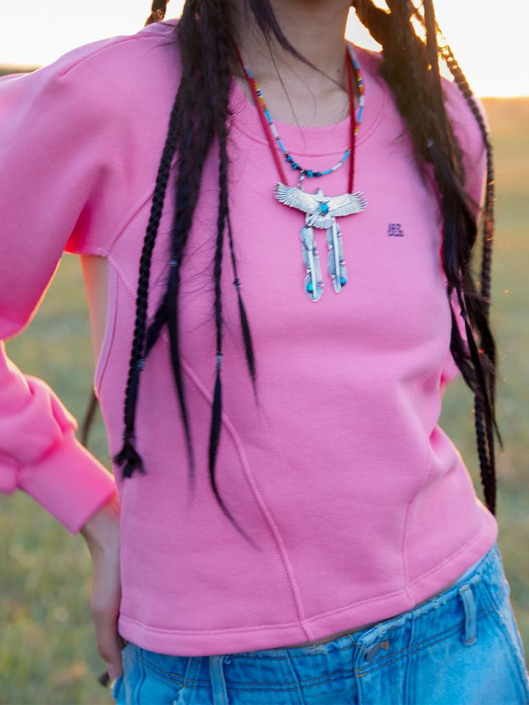 ASIF CALIE Back String Sweatshirt Pink
