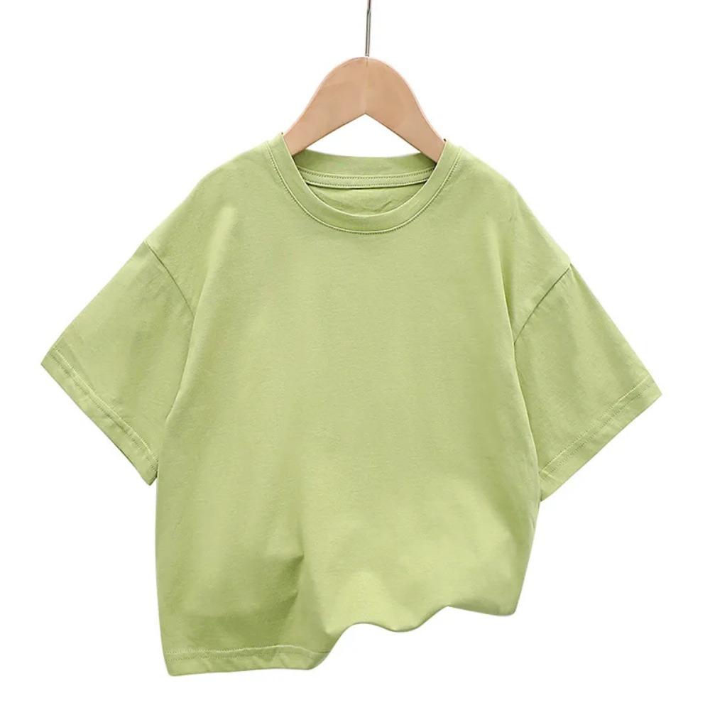 

Summer Children s Short Sleeved T-shirt New Fashion Kids Shoulder Down T-shirt Top Trendy Student Tee 100