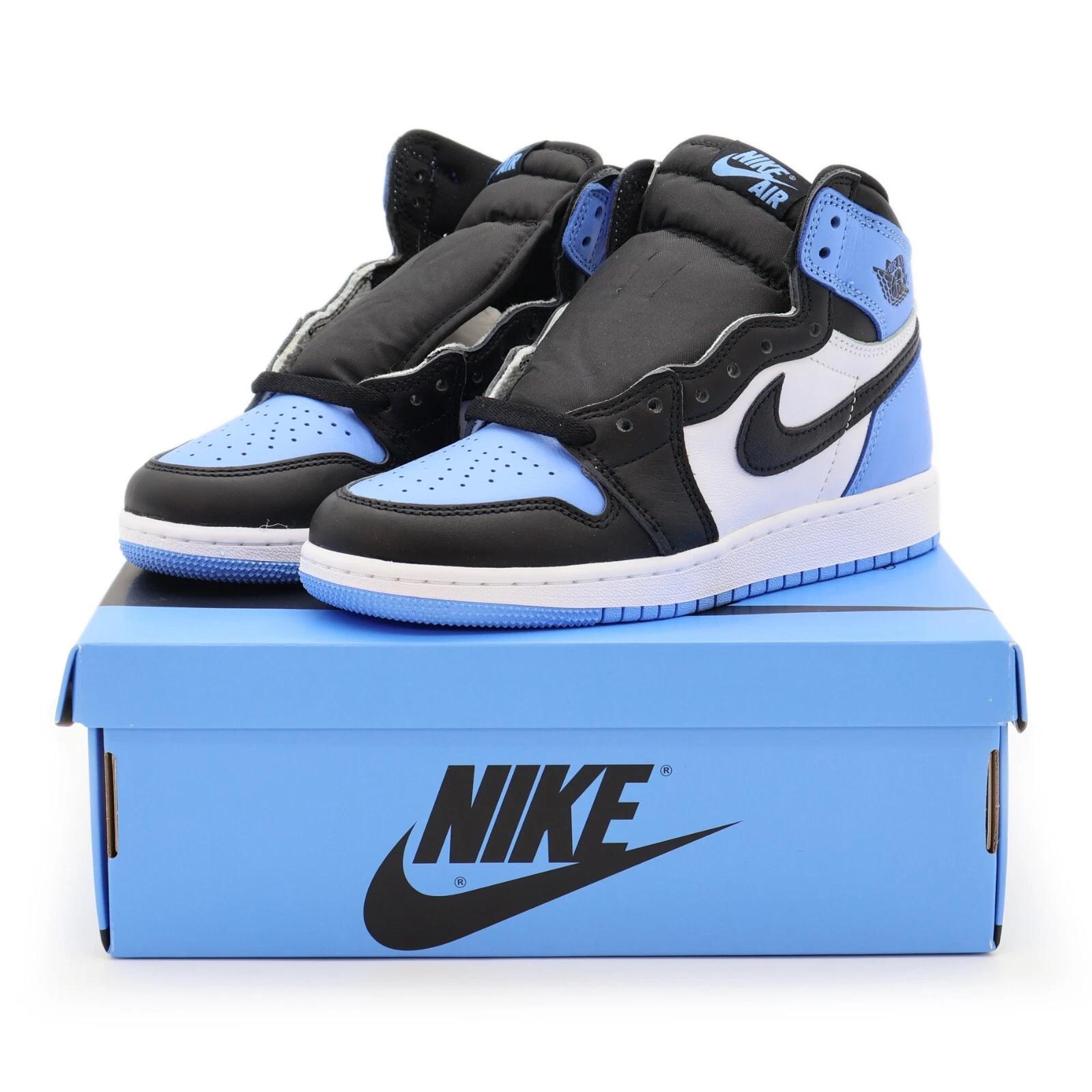 FD1437-400 Nike GS Air Jordan 1 Retro High OG University Blue UNC Toe US 4Y