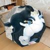 1pc Black and White Bunny Yin Yang Umbrella with Plastic Handle,Suitable for All Seasons Home Travel Outdoor UmbrellaDD110